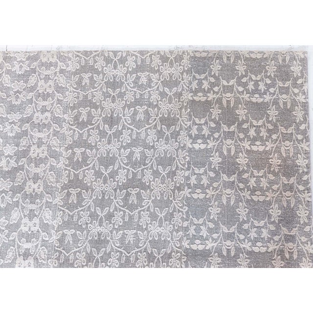 Contemporary Patchwork-Like Mm Floral Handmade Wool Rug by Doris Leslie Blau For Sale In New York - Image 6 of 8