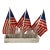 1990s Decor Vases in Wood Container. Adorable Versatile Decor to Add Flags, Flowers or Anything You Enjoy. For Sale