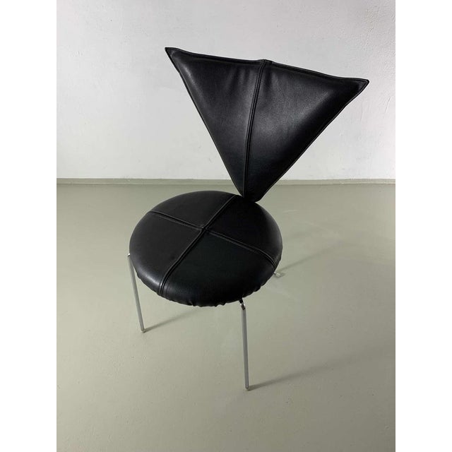 Black Leatherette Metal Chairs from Lubke, 1990s, Set of 6 For Sale - Image 9 of 14