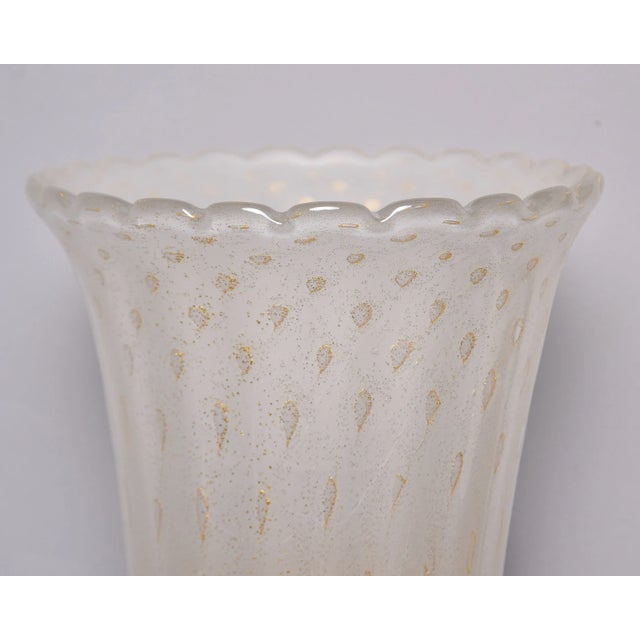 Mid-Century Modern Pair Large Murano Torchiere Sconces With Black Glass Base For Sale - Image 3 of 11