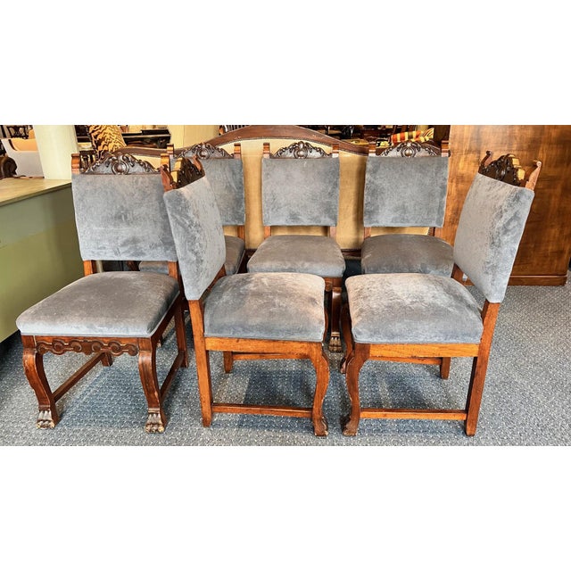1940s Colombian Victorian Style Dining Chairs- Set of 6 For Sale - Image 4 of 11