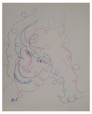 Marie Laurencin, Woman with Pearls, Original Pencil Drawing
