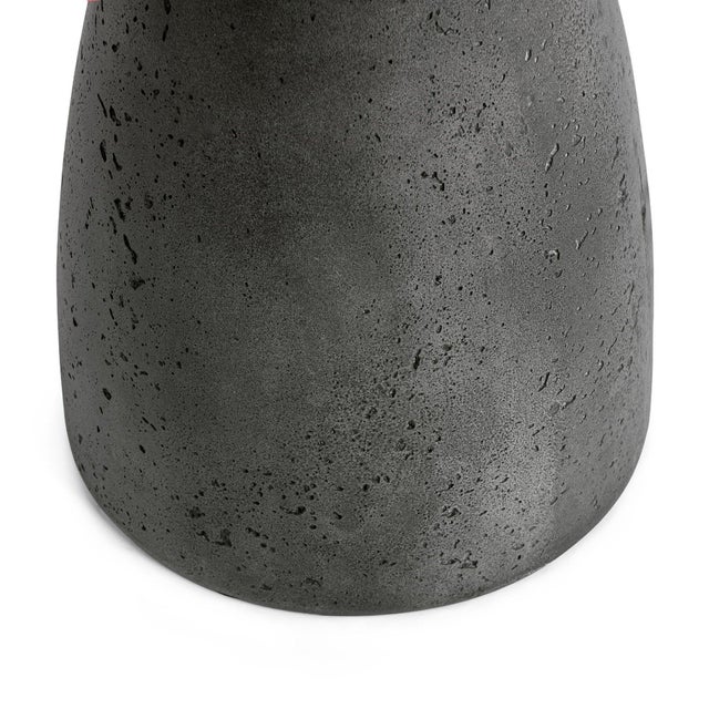 Charcoal Hourglass Outdoor Side Table For Sale - Image 4 of 6