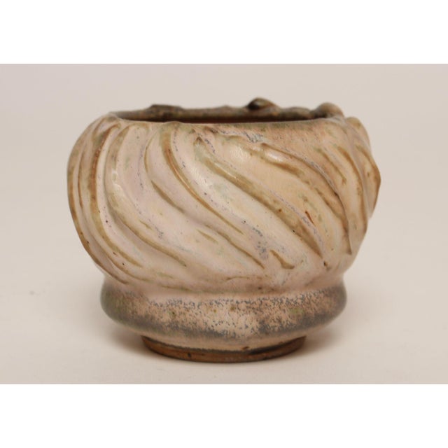 Vintage Diminutive Pink Matte Glazed Incised Ceramic Bud Vase by Deanna Nichols For Sale - Image 4 of 13