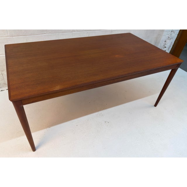Brown Vintage Danish Mid-Century Modern Teak Expandable Dining Table For Sale - Image 8 of 18