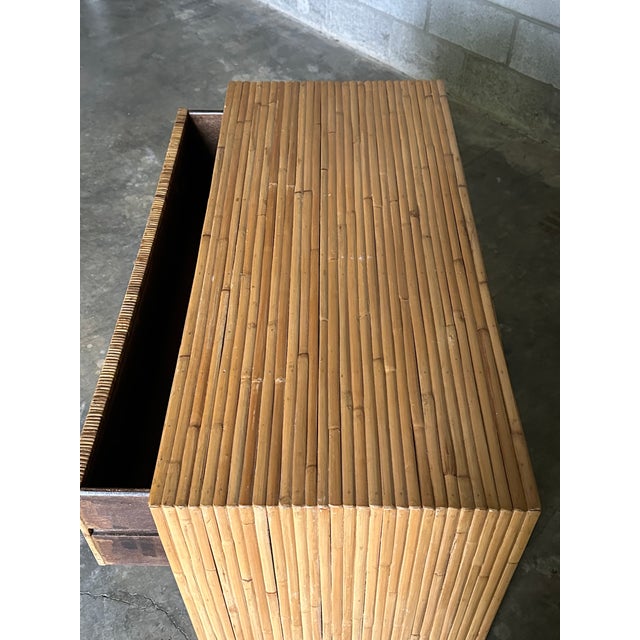1980s Cane and Split Bamboo Chest For Sale - Image 12 of 12