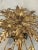 Metal Gilt Iron & Glass Ceiling Light from Banci, Italy, 1980s For Sale - Image 7 of 11