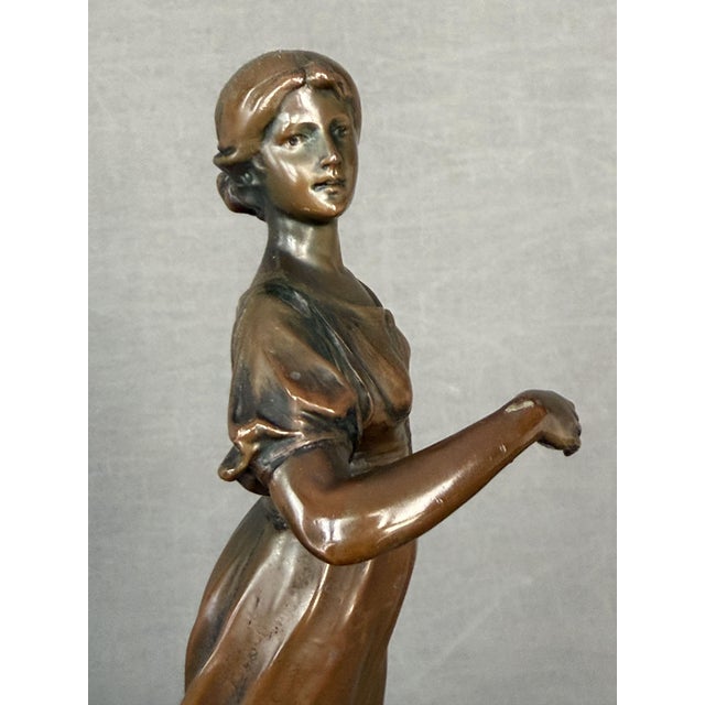 19th-Century Sculpture of Young Lady in Calamine, 1900s For Sale - Image 6 of 8