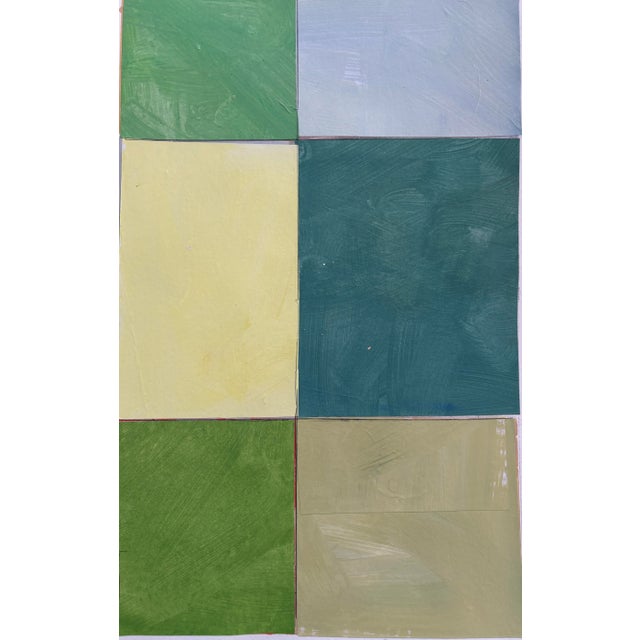 Lake Series, Abstract Landscape Painting Work on Paper by Bryan Young For Sale