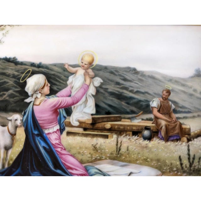 Antique Signed Václav Eduard Haspekl Oil Painting on Porcelain For Sale - Image 4 of 9