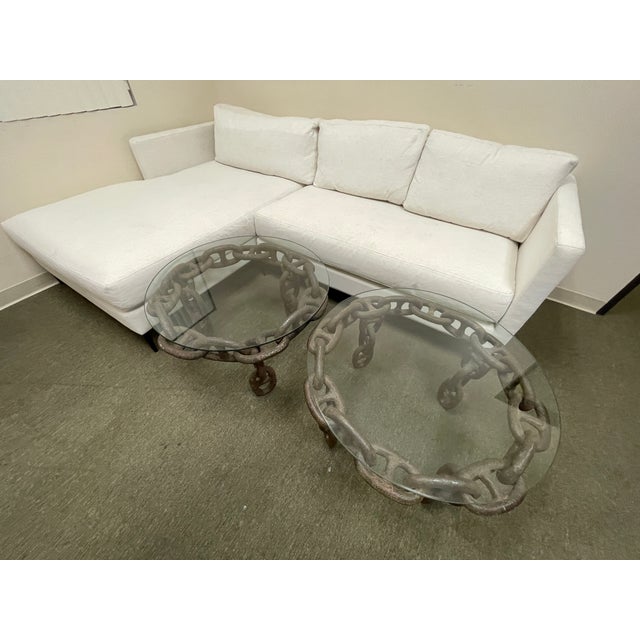 Burnt Umber Vintage Chain Tables For Sale - Image 8 of 8