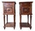 Pair of 19th Century Mahogany Marble-Top Side Tables For Sale