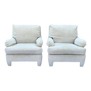 Vintage Sherrill Cream Club Chairs - a Pair For Sale