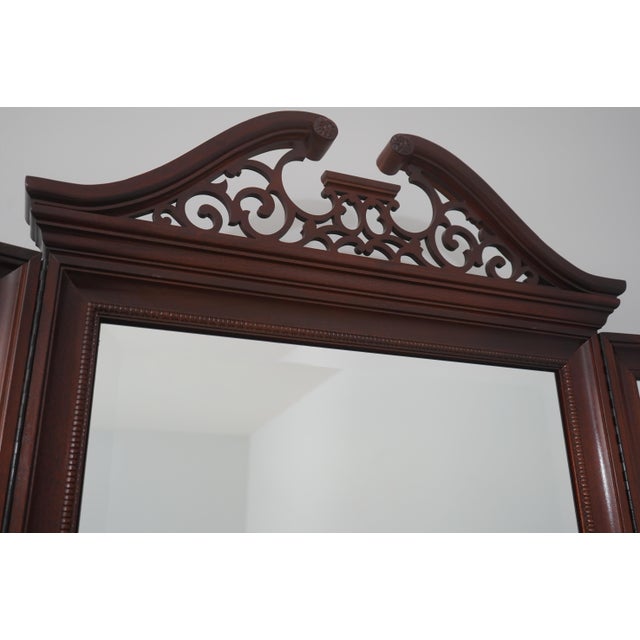 Thomasville Chippendale Style Mahogany Dresser W. Mirror For Sale - Image 11 of 18