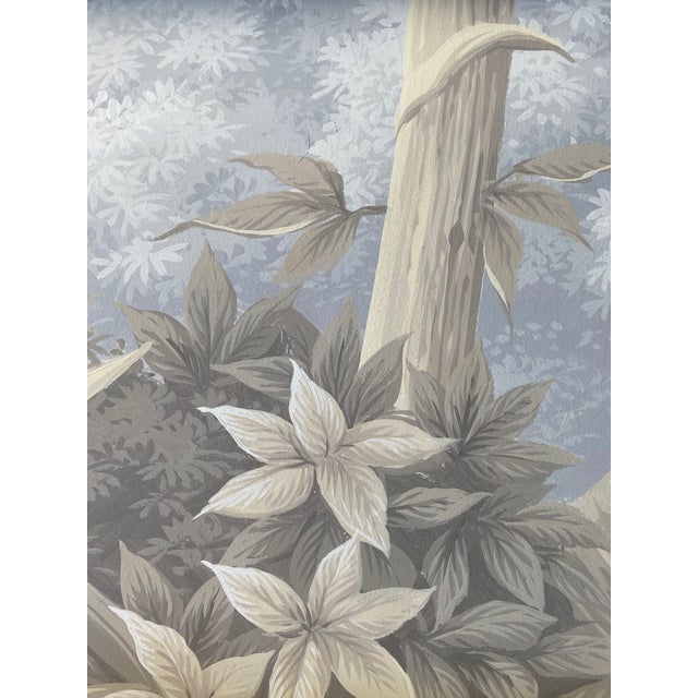 36" * H96" * 3ps,Hand-Painted Retro Tropical Landscape Mural Wallpaper, Made-to-Measure Custom Sizing For Sale - Image 6 of 7