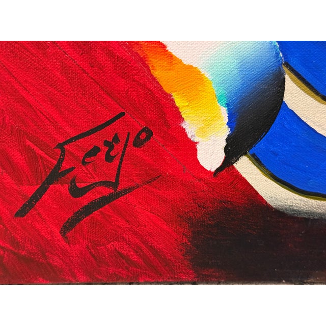 Surrealist Painting by Noted Artist Ferjo For Sale - Image 15 of 15