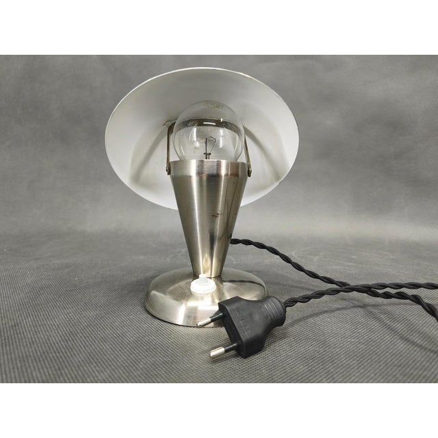 Gold Bauhaus Chrome Table Lamp with Adjustable Shade, 1930s For Sale - Image 8 of 10