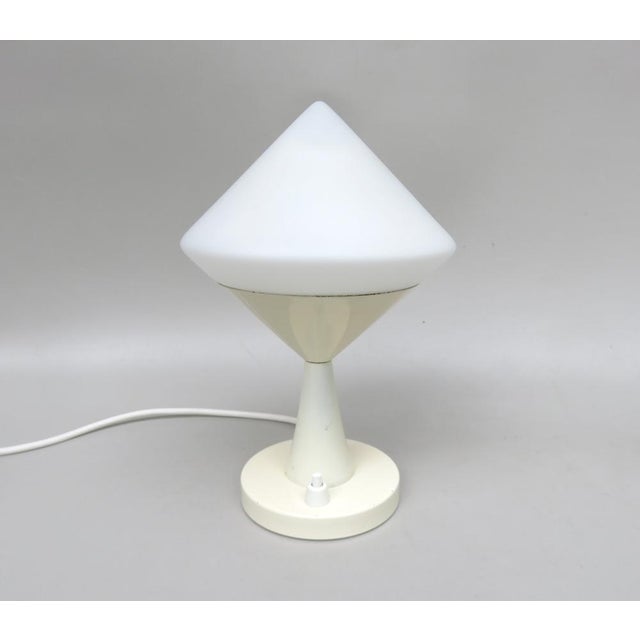 Small Space Age Table Lights in Beige and White, 1970s, Set of 2 For Sale - Image 15 of 18