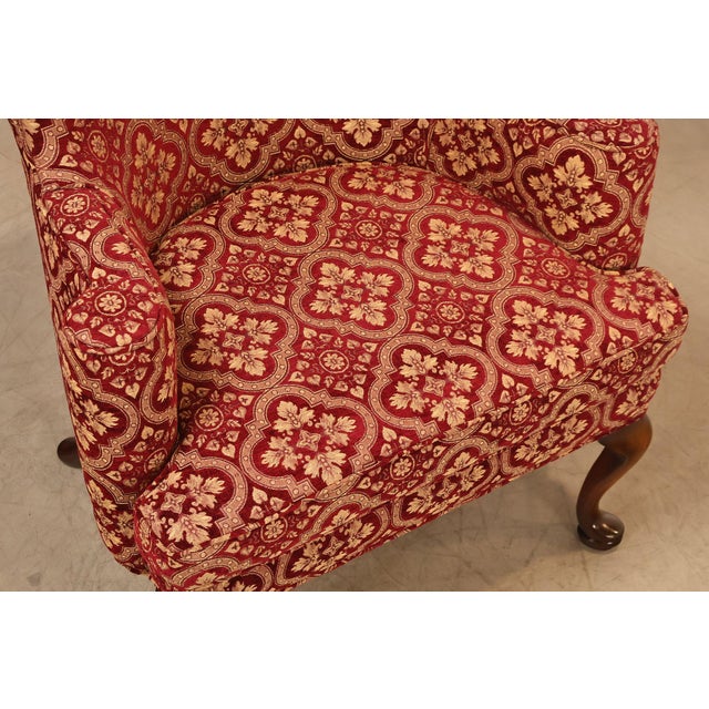 Late 20th Century Smith & Watson Queen Anne Style Pair of Wing Chairs For Sale - Image 5 of 18
