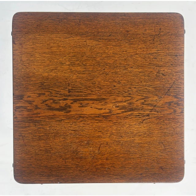 Early 20th Century Ernst Rockhausen German Arts and Crafts Pedestal Stand in Wood and Brass For Sale In Miami - Image 6 of 11