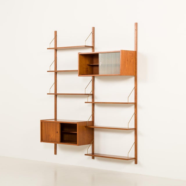 P.S. System 2 Bay Teak Wall Unit from Preben Sorensen, 1960s For Sale - Image 6 of 16