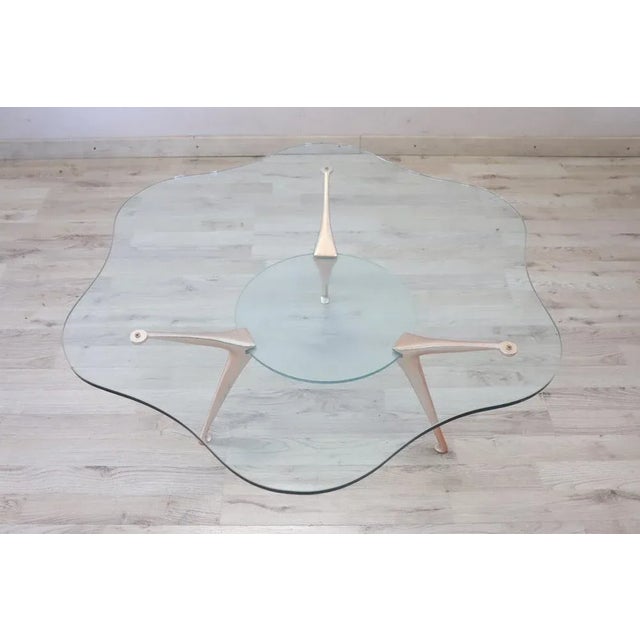 Steel and Glass Flower Coffee Table by Bontempi, 1970s For Sale - Image 4 of 8