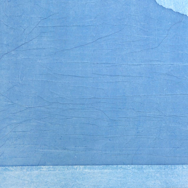 Canyon Skies I - Large Minimalist Blue Landscape Mountains Original Artwork by Peter Kuttner For Sale - Image 4 of 9