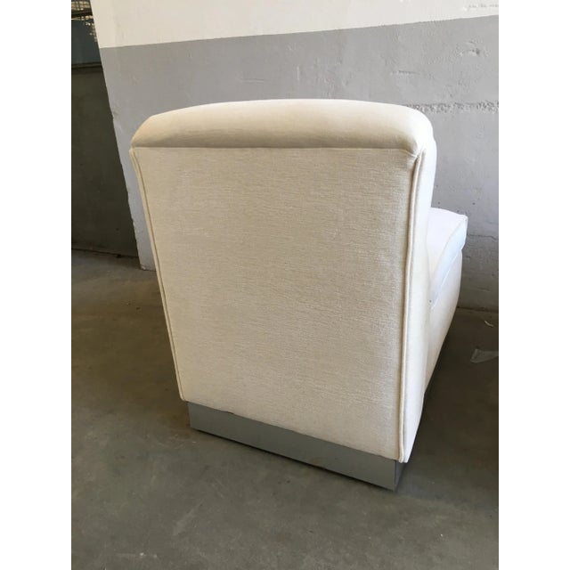 Beige Set of Italian Modern Aluminum and Fabric Chairs, 1970s For Sale - Image 8 of 18