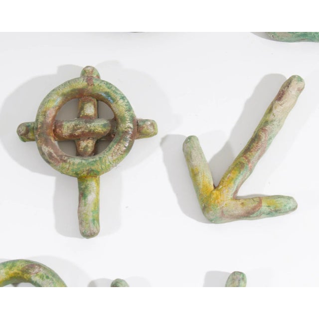 1991 “Essential Equation” Abstract Ceramic Wall Sculptures by Ana England For Sale - Image 9 of 10