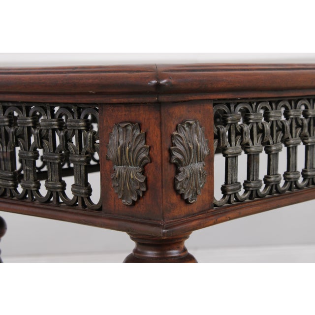 Theodore Alexander Marble Top Mahogany Console Table For Sale - Image 10 of 18