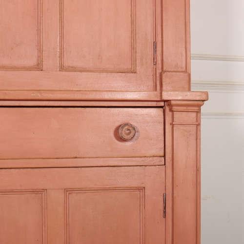 Beige West Country Painted Housekeepers Cupboard For Sale - Image 8 of 11