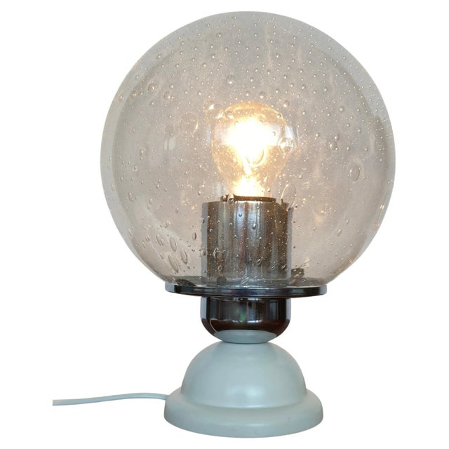 Mid-Century Glass Table Lamps, 1980s, Set of 2 For Sale - Image 6 of 8