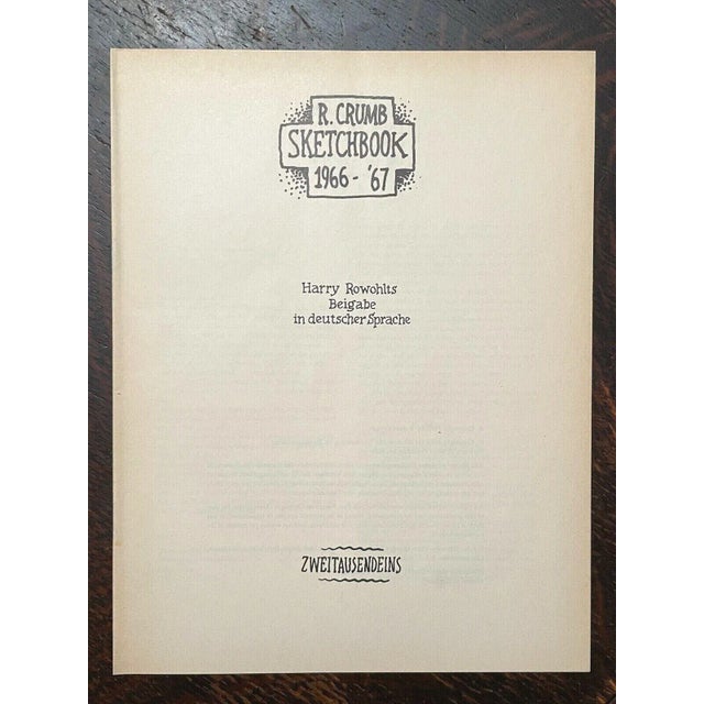 Illustration R Crumb Sketchbook 1966-1967, 1st 1981 - Counterculture Cartoonist Comix For Sale - Image 3 of 8