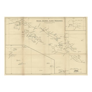 Map of the British Solomon Islands Protectorate, 1925 For Sale