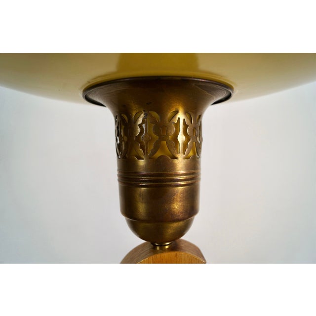 Brass 1940s Art Deco Torchiere Sculptural Floor Lamp For Sale - Image 8 of 12