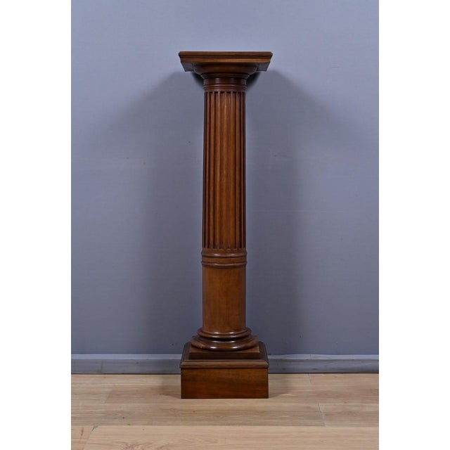 Antique Louis XVI Style Walnut Column, 1800s For Sale - Image 14 of 16