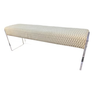 Late 20th Century Geometric Patterned Acrylic Bench by Lee Industries For Sale
