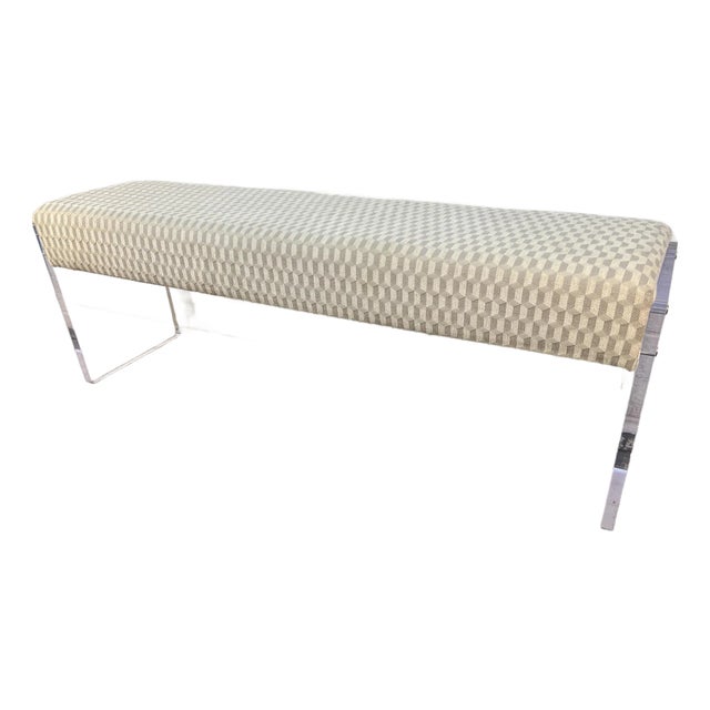 Late 20th Century Geometric Patterned Acrylic Bench by Lee Industries For Sale