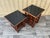 A pair of Vintage Handcrafted mid-century modern wine racks /Side tables. Circa 1960s Features two different-height solid-...