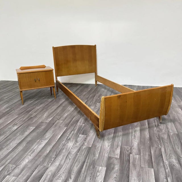 Vintage Single Bed with Nightstand by Gio Ponti, 1950s For Sale - Image 13 of 18