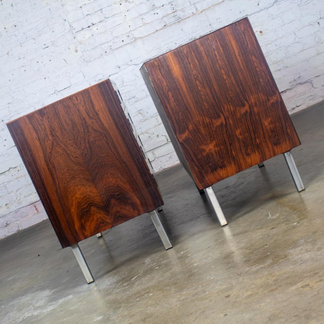 1960s 1960’s Mid Century Scandinavian Modern Pair of Rosewood Cabinets Rud Thygesen & Johnny Sorensen for Hansen & Guldborg For Sale - Image 5 of 18