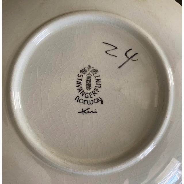 Mid-Century Modern Stavangerflint Norway “Kari” Plates - a Pair For Sale - Image 4 of 6