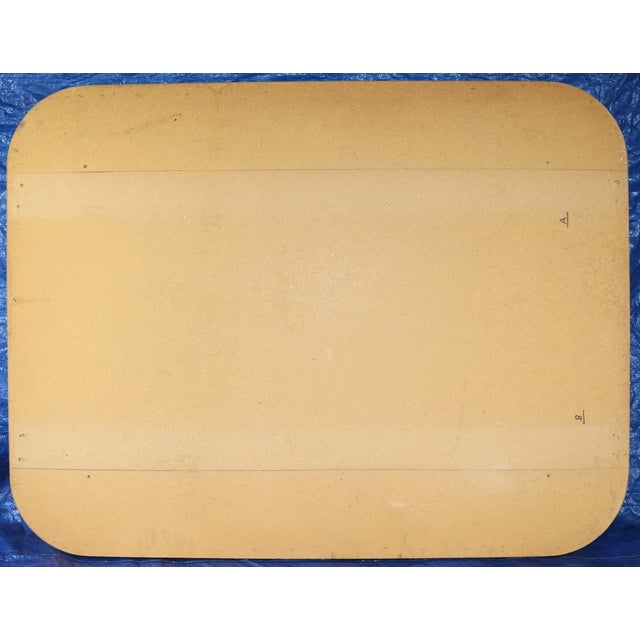 1980s Vintage Alpi Design Postmodern Marble Veneer 42" X 32" Wall Mirror For Sale - Image 10 of 10