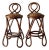 Late 20th Century Vintage Bent Bamboo and Grass Cloth Barstools - Set of 2 in the Style of Paul Frankl For Sale