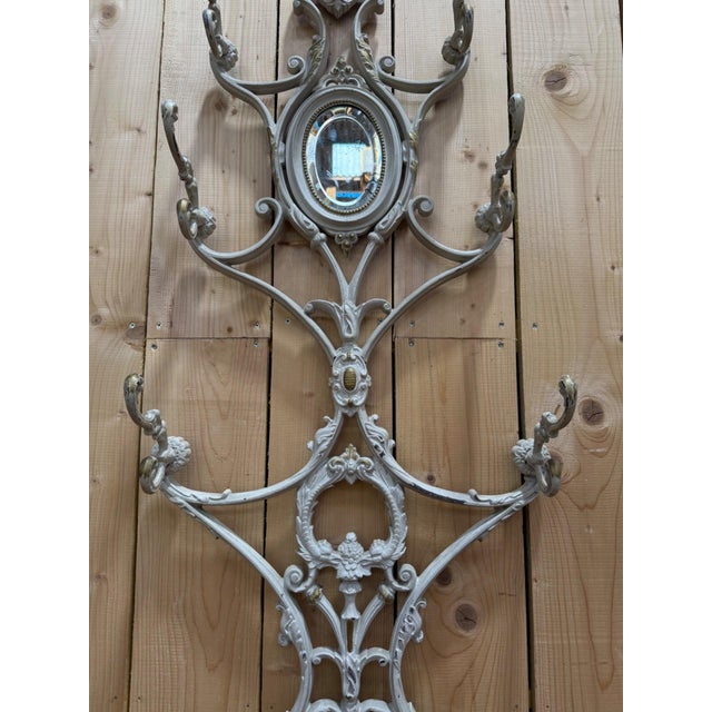 Art Nouveau Cast Iron Coat Rack with Drip Tray, 1890s For Sale - Image 3 of 8