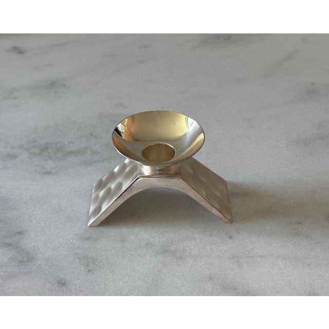 Vintage WMF Ikora Silver Plated Candle Holder For Sale In Austin - Image 6 of 8