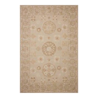 Chris Loves Julia x Loloi Dorothea Dove / Natural 18" x 18" Sample Rug For Sale