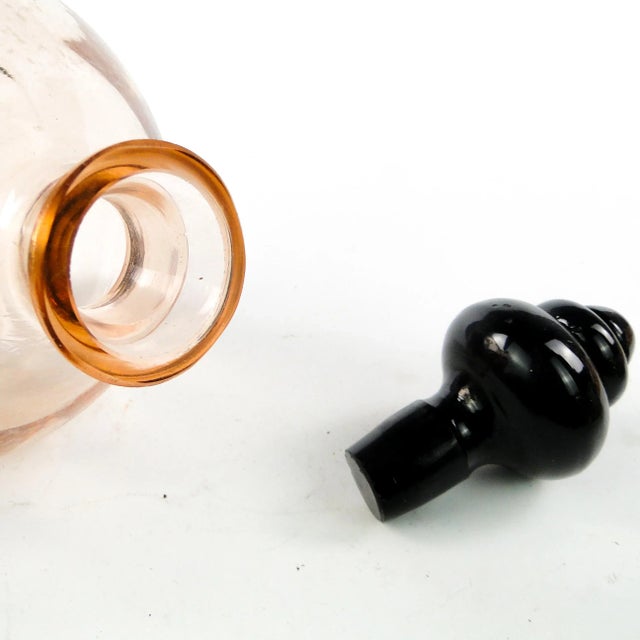 Art Deco Carafe from Zawiercie Glassworks, Poland, 1930s For Sale - Image 3 of 11