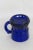 Glass Cobalt Blue Mini Beer Shot Cup Toothpick Holder For Sale - Image 7 of 12