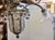Early 20th Century Early 1900's Gothic Style Glass and Bronze Flower Chandelier For Sale - Image 5 of 11